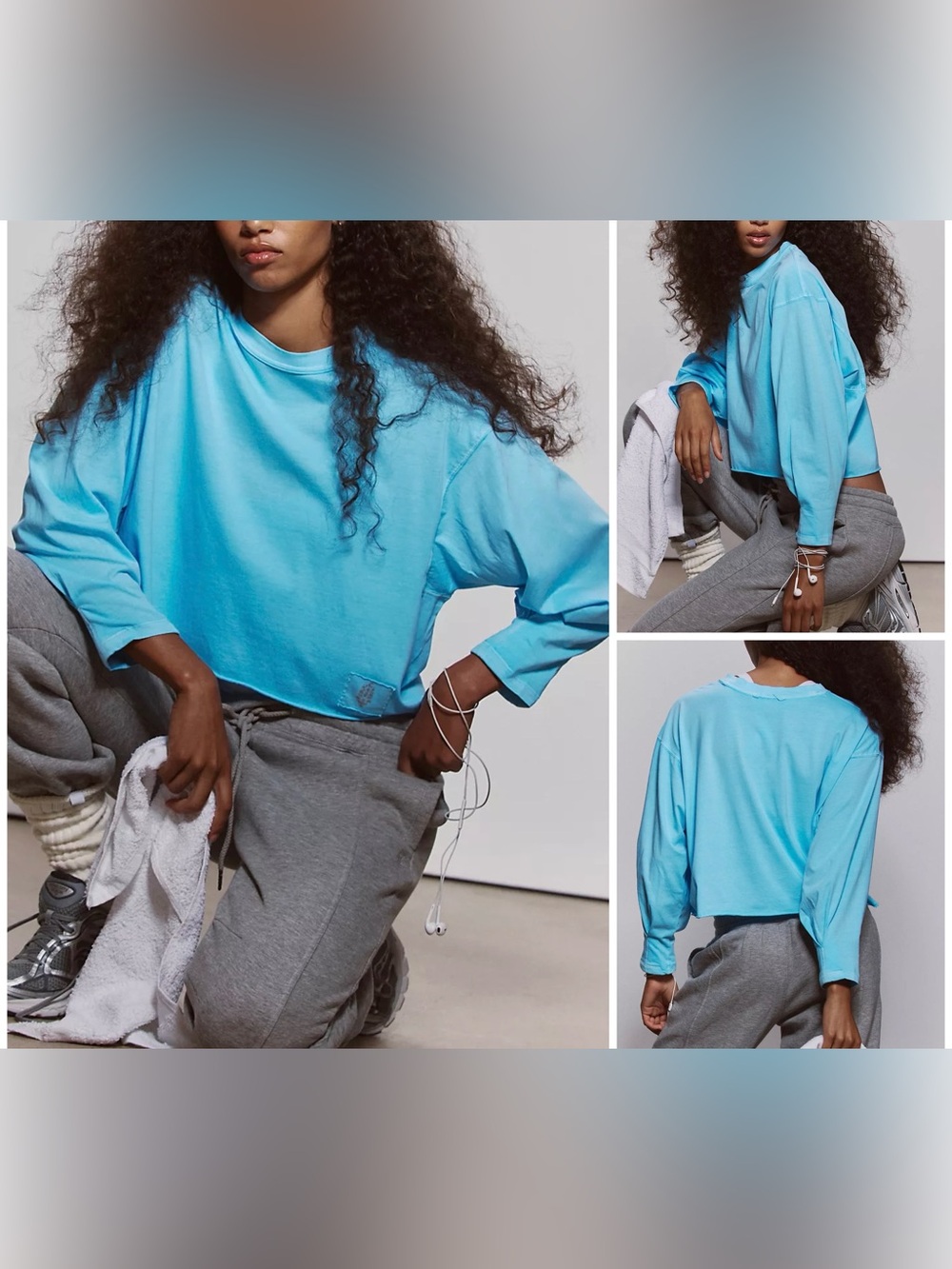 NWOT Free People FP Movement Inspire Layer - bright blue - XL